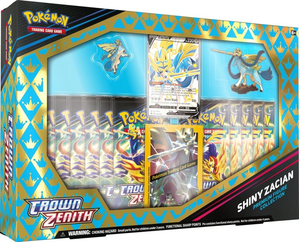 Pokemon TCG Crown Zenith Shiny Zacian/Zamazenta Figure Box
